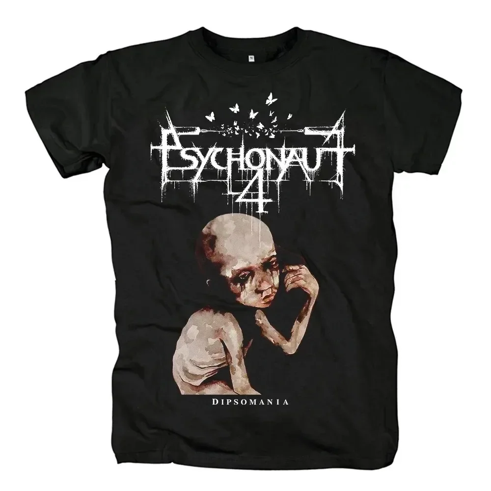 Psychonaut4 T-Shirt noir bande de métal T-Shirt hommes motif amusant imprimé coton T-Shirt Harajuku Streetwear T-Shirt hauts vêtements unisexe