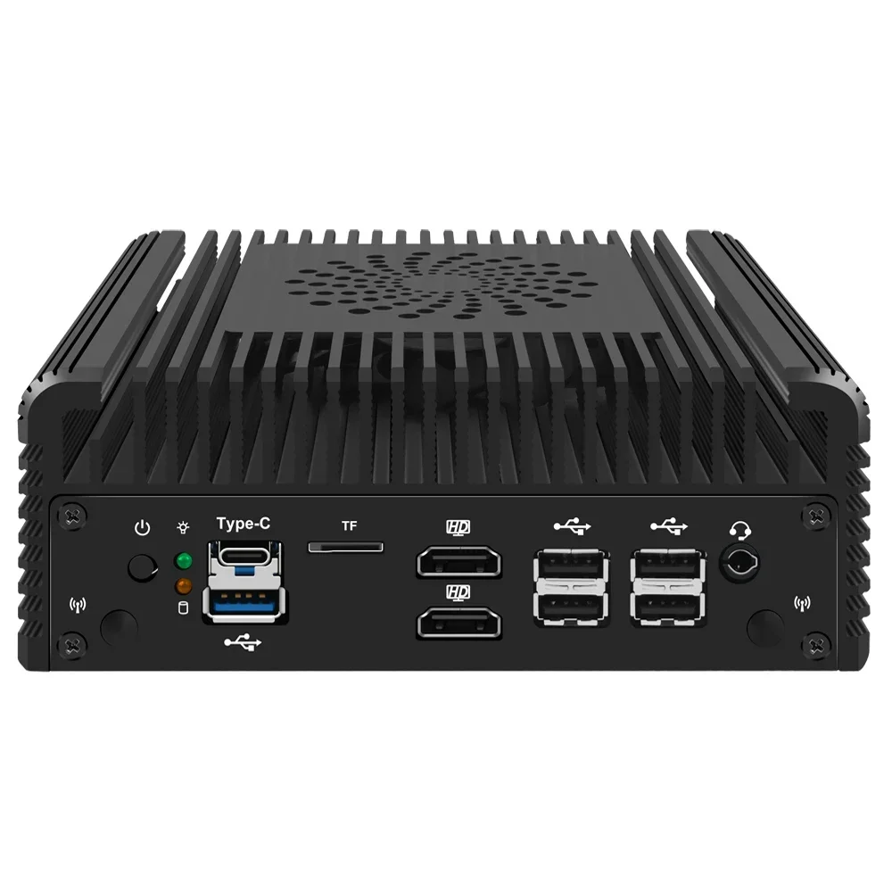 12th Isabel Intel i3 N305 N100 Mini PC 2 * 10g waste + 2 * I226-V 2.5g LAN WIN11 2 * NVME 2 * HD DDR5 جهاز توجيه ناعم مع مروحة كمبيوتر صغير