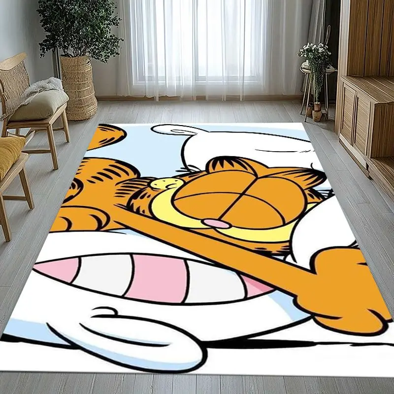 Funny Cartoon G-Garfield Area Rug,Soft Non-Slip Carpet Mat for Living Room Bedroom Kids Playroom,Sofa Floor Rug,Home Decor Gift
