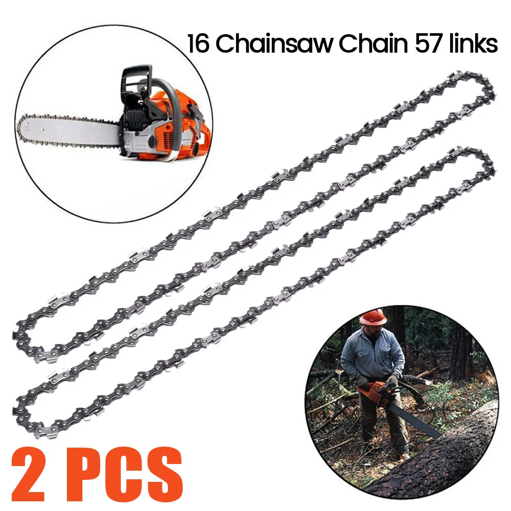 16In Chainsaw Chain 57 Drive Links Chainsaw Chain 3/8" LP Mini Guide Saw Chain Replacement Portable 0.050" Gauge Chainsaw Chain image 6