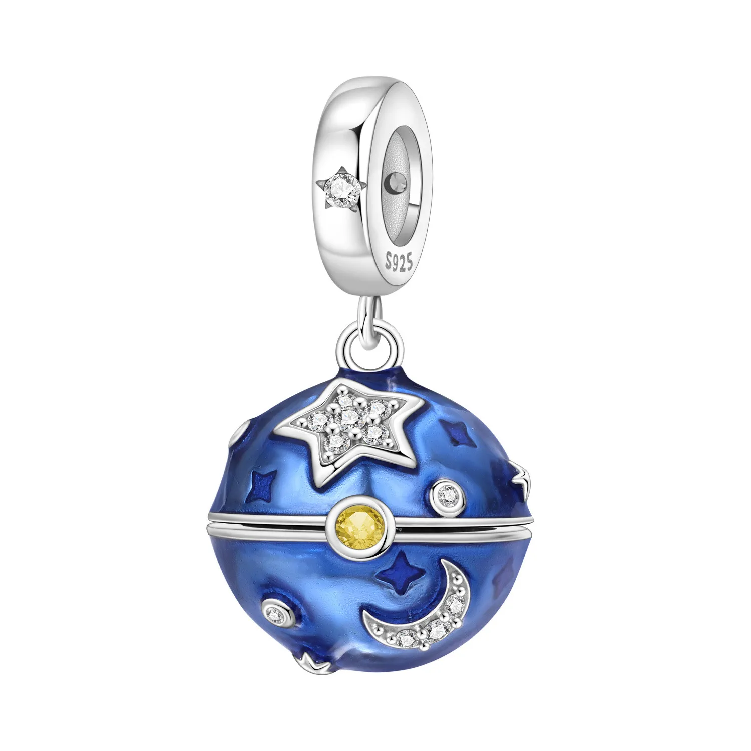 Cycuff 925 Sterling Silver Adjustable Planet Pendant Beads Original Pendants Bracelet Charm Jewelry Party DIY Trendy Gift