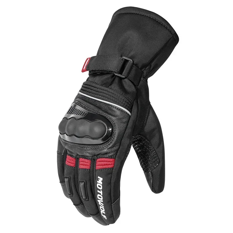 

Waterproof Motorcycle Gloves Winter Warm Invierno Windproof Reflective Antislip Touch Operate Long Riding Gloves Gant Moto Luvas