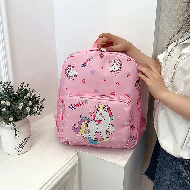 Children\'s Backpack Cute Cartoon Unicorn Girl Backpack Ultralight Kindergarten Schoolbag Pink Princess Bag Back-to-school Gift