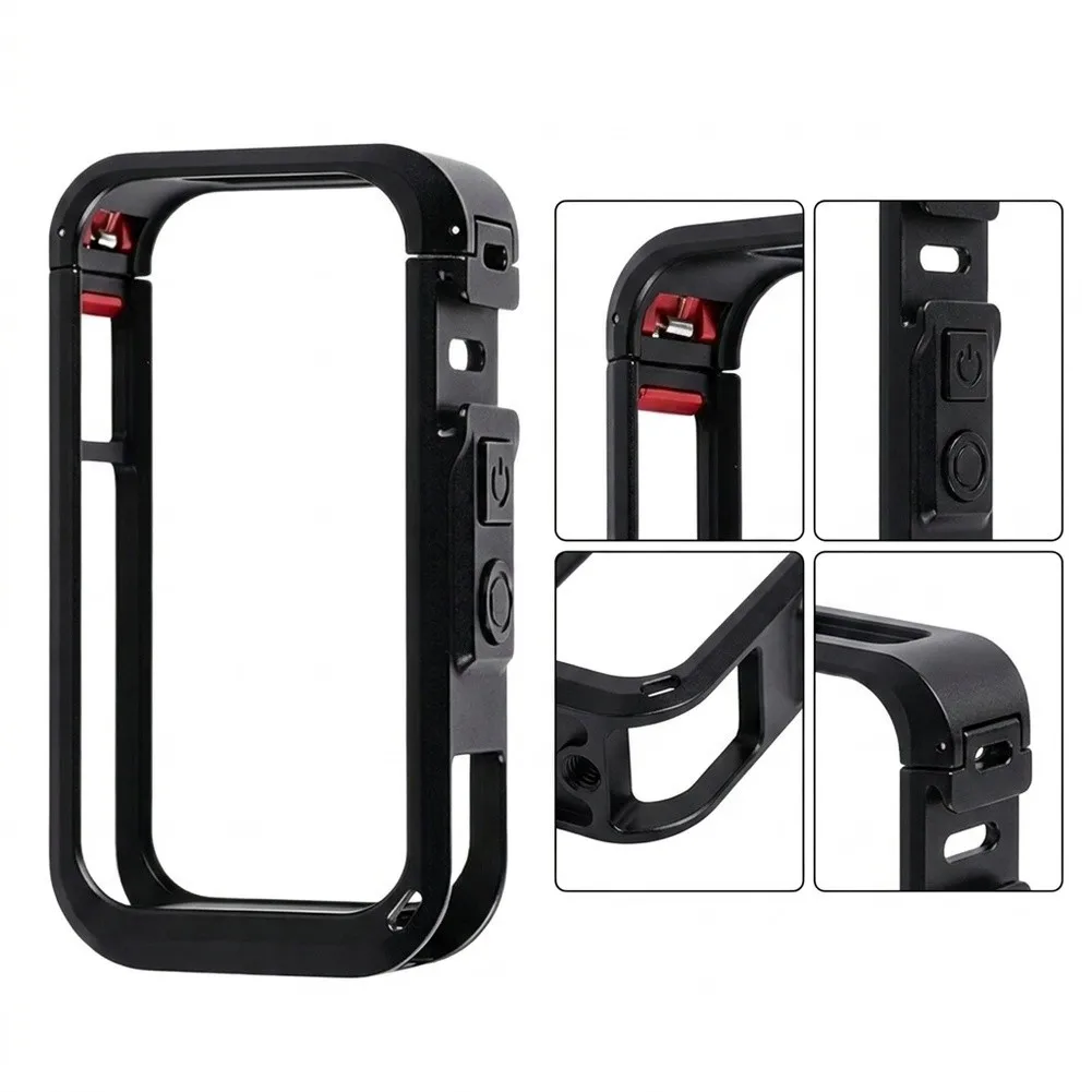 1pc Aluminum Alloy Cage For Insta360 X6 Metal Bezel Case Protective Frame With Mounting Points For Action Camera Accessories