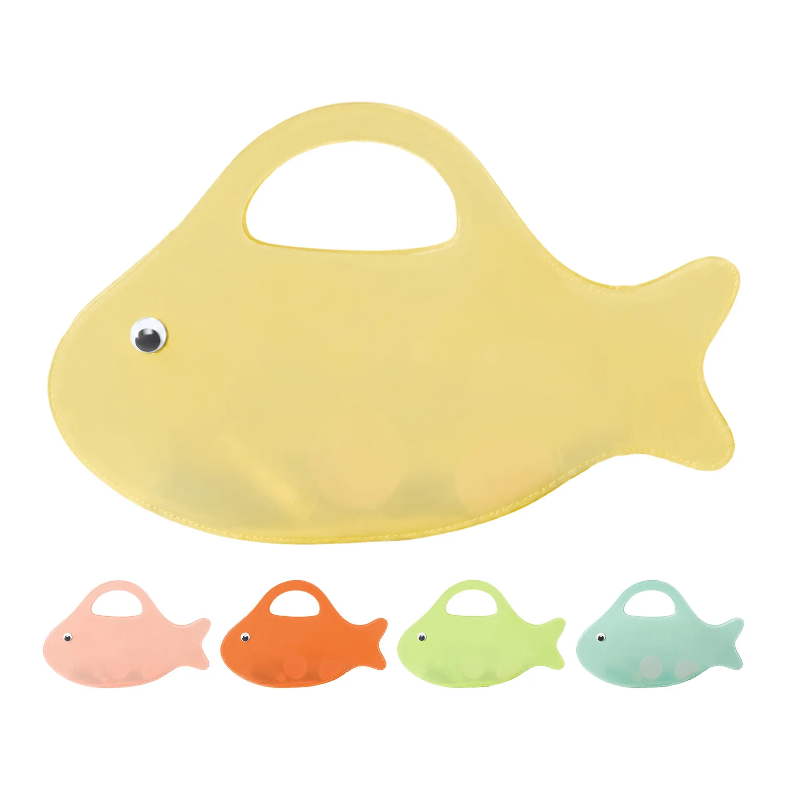 

Women PVC Transparent Handbag Lightweight Transparent Jelly Pack Waterproof Fish-Shape Funny Clutch Purse Commute Working Pouch