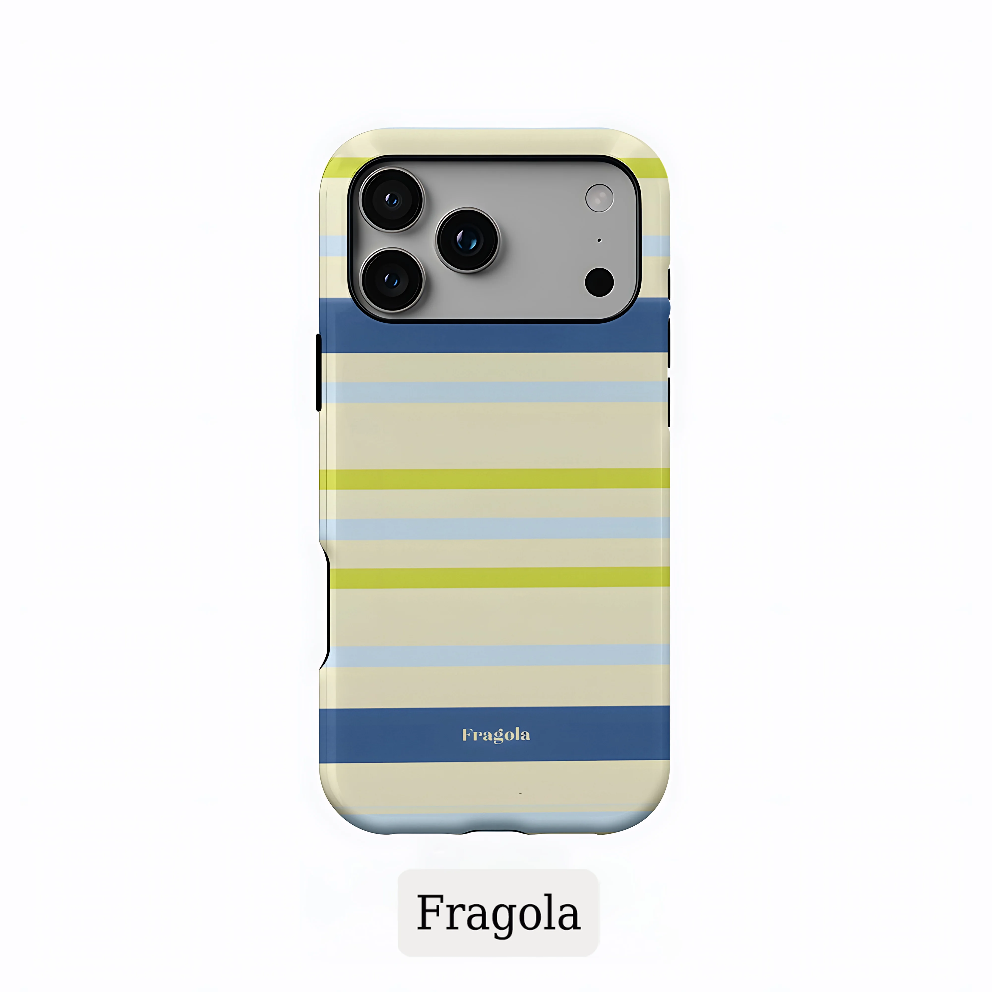 Fragola Coloful Stripes Phone Case for iPhone 17 16e 16 15 14 13 12 11 X XS XR XSMAX 7 8 Air Pro Max Plus Double-layer