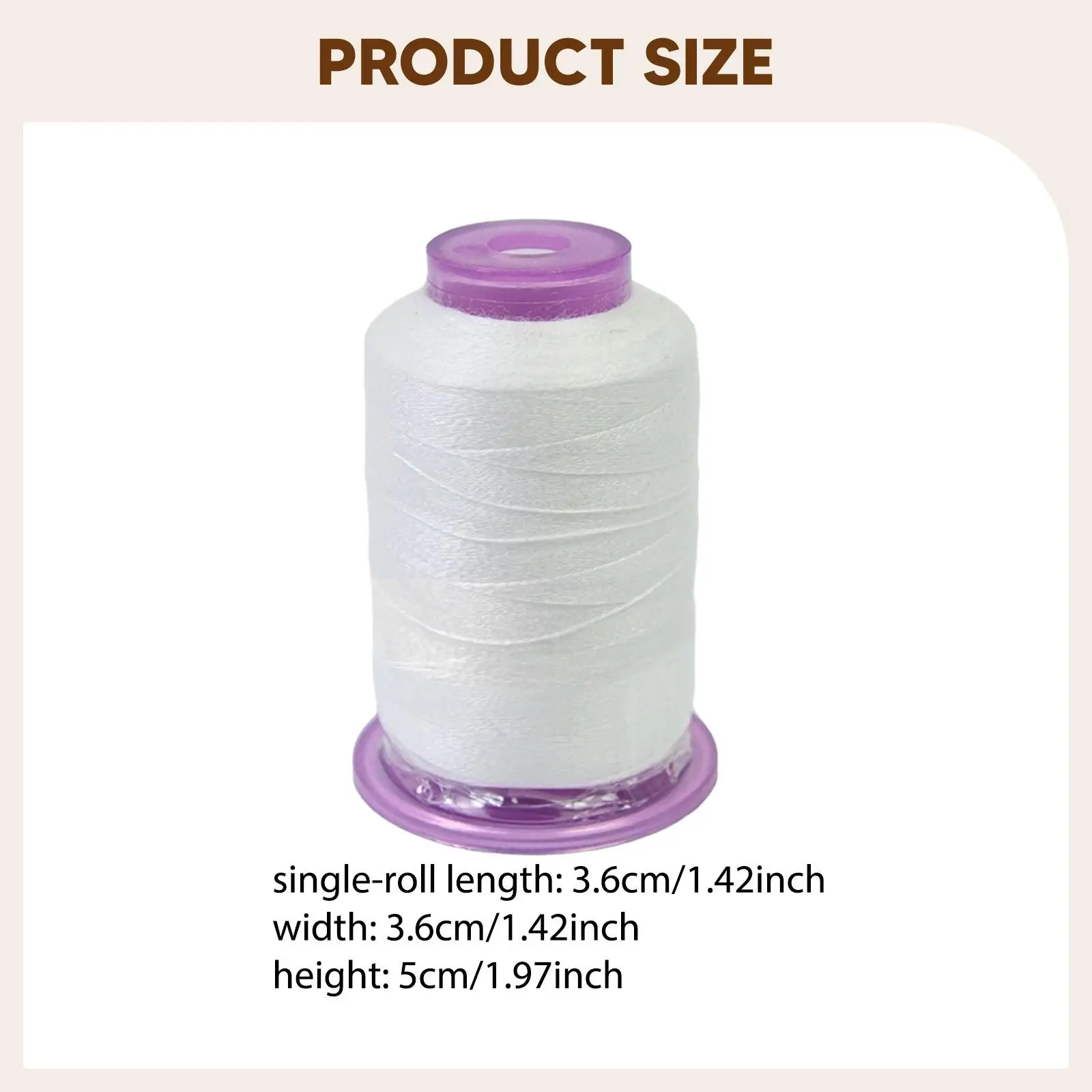 Hilo de Coser Soluble en Agua 40S2, Hilo de Vinylon de Alta Resistencia en Bobina para Globos, Costura, Acolchado