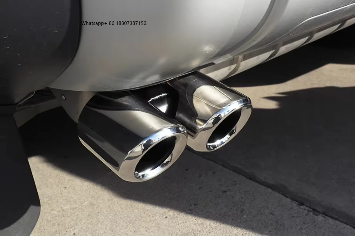 Silver Stainless Steel  Muffler Tip Exhaust round style forland rover defender 90/110 2020