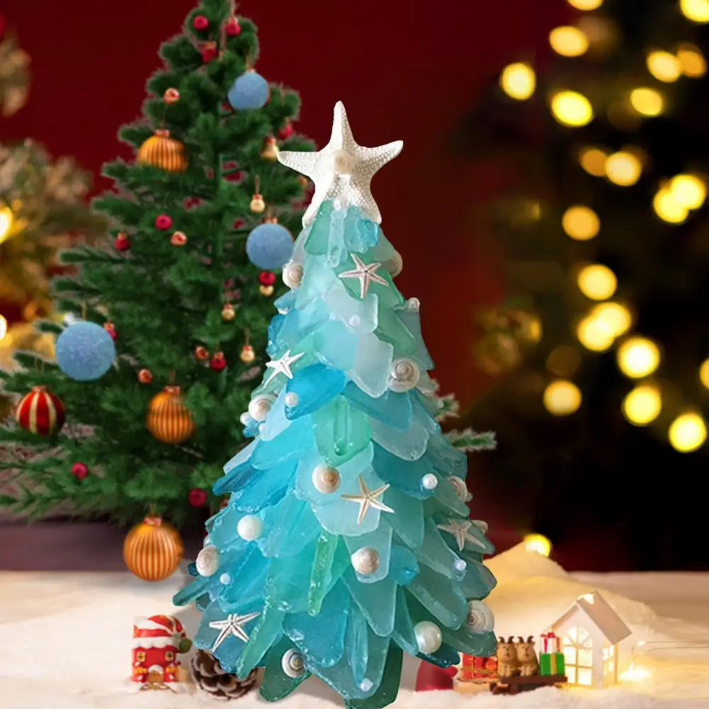 Xmas Tree Sticker Realistic Look Anti-deform No Odor 3D Effect Decoration Reusable Blue Green Christmas Tree Sticker for Home