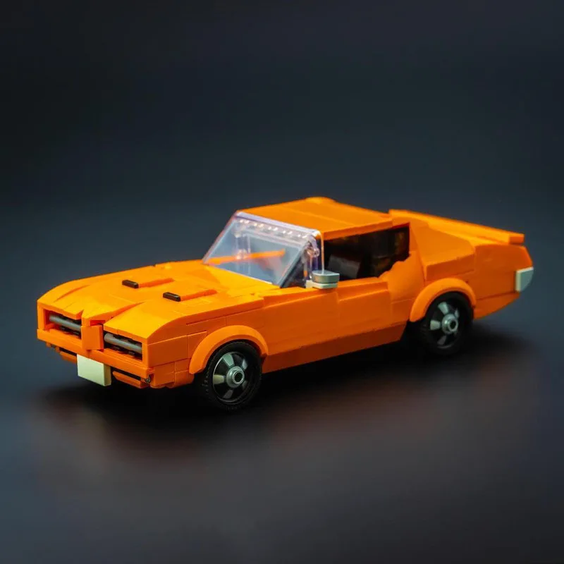 PolaDeer MOC 400PCS City Muscle car Judge 1969 Building Blocks DIY Hobby Assembly Model Toy Brick Boyfriend's Birthday Gift