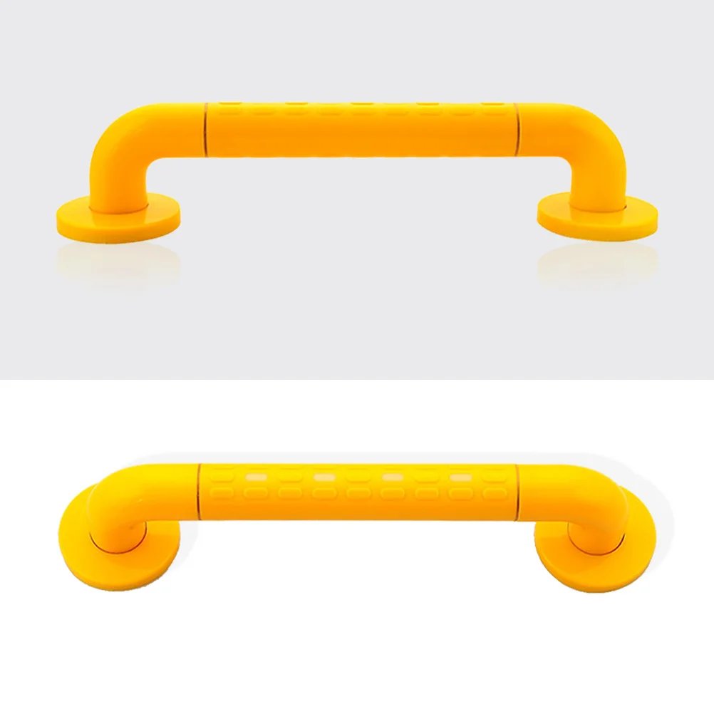

Yellow Wall Grab Bar Durable Anti-Plastic Stainless Steel Inner Tube 300Lbs Support Raised Lines Anti-Slip Grip Luminous Circles