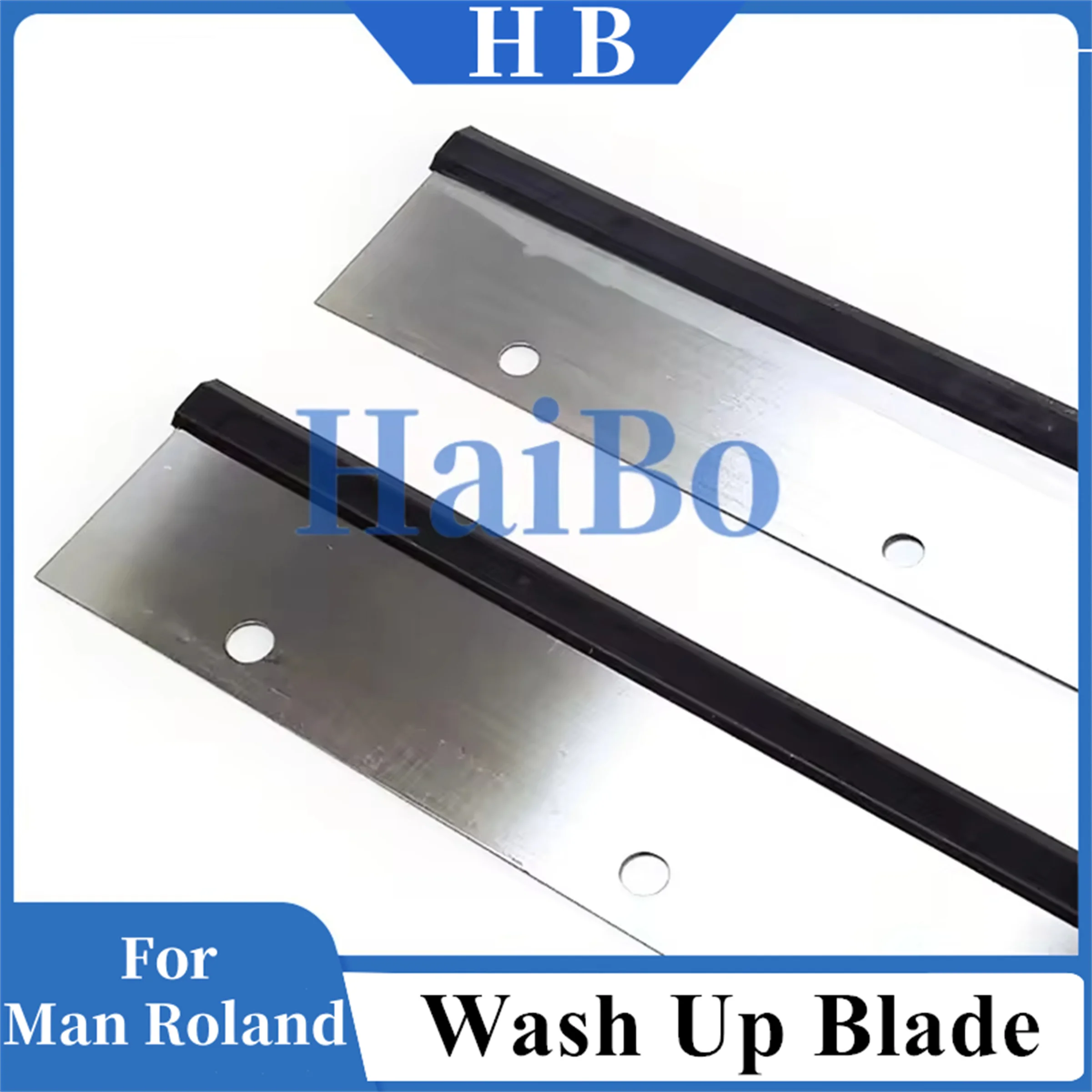 HaiBo Best Quality 5 Piece/lot 800x65mm 8 Holes Offset Printing Machinery Parts Wash Up Blade For Roland