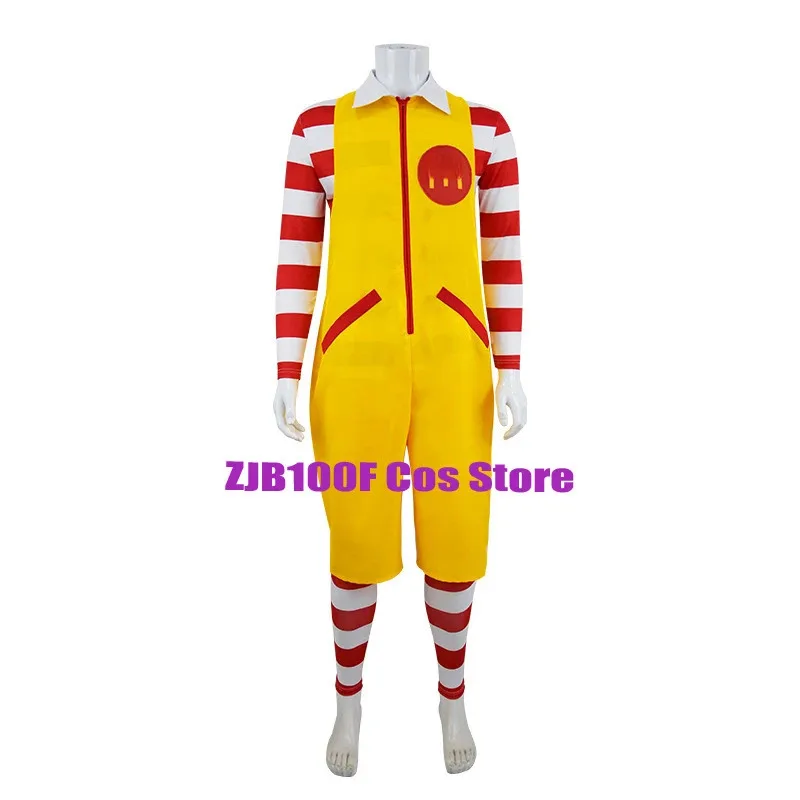 

Zizi 2025 м дядя косплей аниме костюм для родителей и детей комбинезоны Fastfood желтый клоун одежда для детей Хэллоуин Рождество