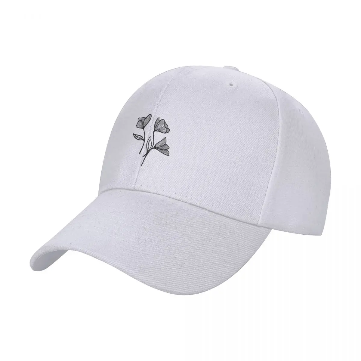 

Simple floral design in black Baseball Cap Golf Wear Sunhat party Hat fashionable Women's Hats For The Sun Men's