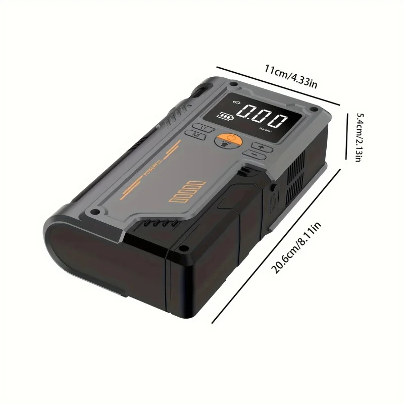 Car Emergency Starting Power Supply Car Mounted Inflation Pump Integrated Machine 12V Battery Emergency Power On image 4