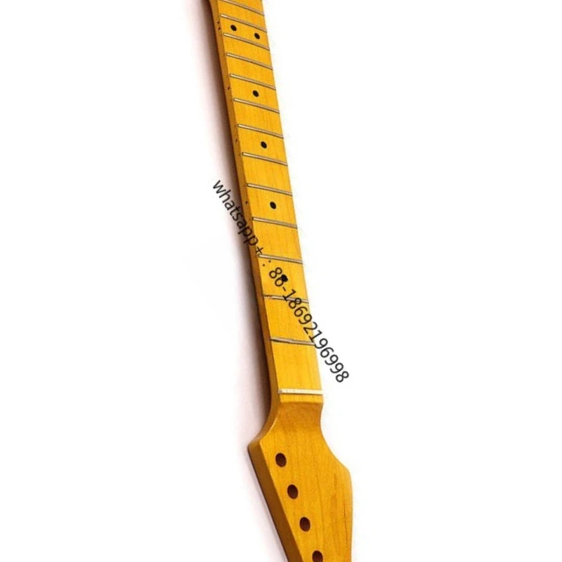 

Left Hand 6 String Neck 21 Fret/22 Fret ST Electric Guitar Neck, Backhand ST Guitar Left Neck Full Maple Light