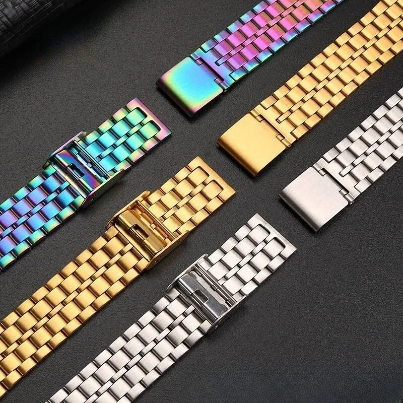 18mm Metal Watchband for Casio F-91W Stainless Steel Strap for F105 F108 A158W A168 AE1200 AE1300 for Classic Small Square Block