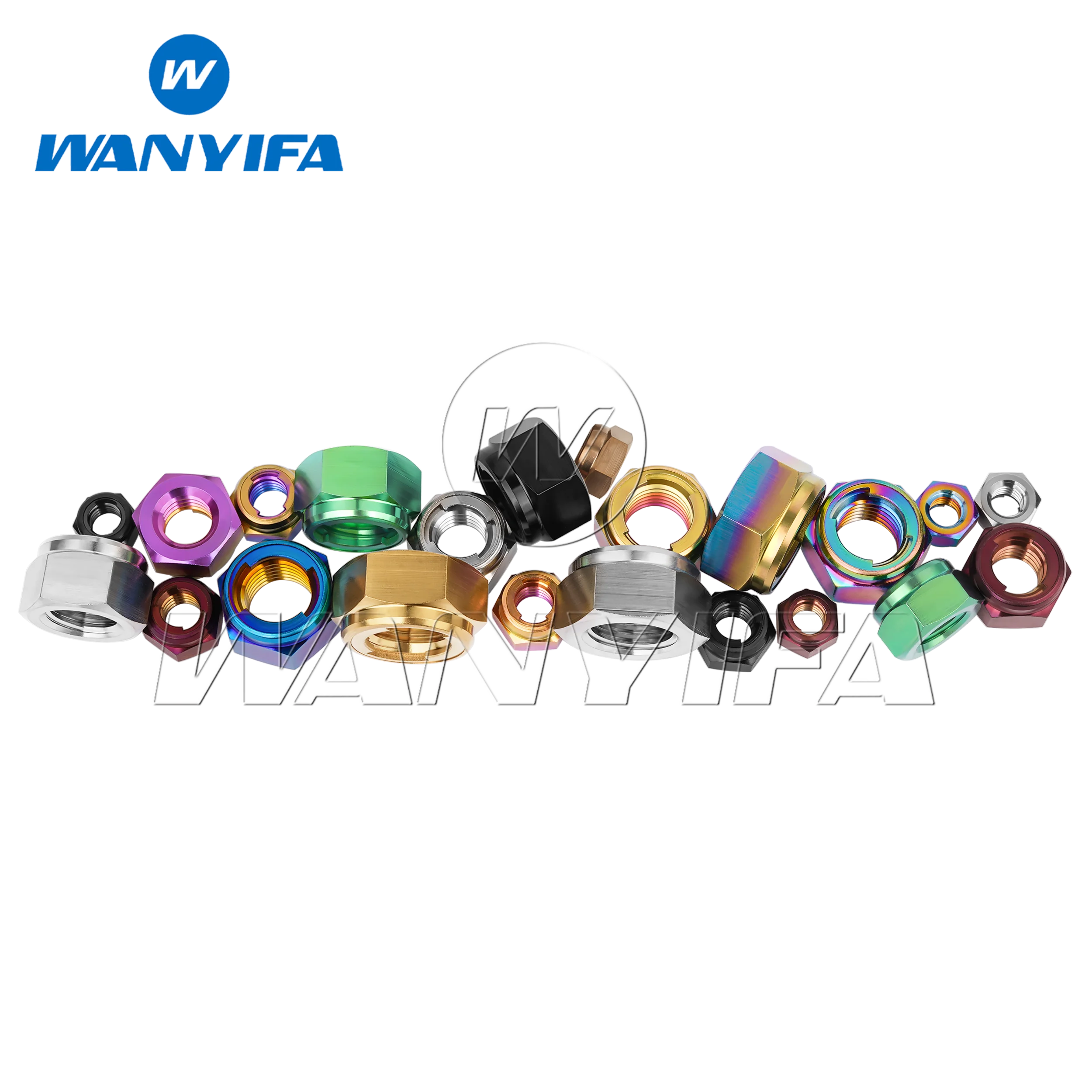 Wanyifa Titanium Alloy Nuts Standard Metal M4/M5/M6/M8/M10/M12 locking Suitable for Motorcycles and Bicycles Fastener