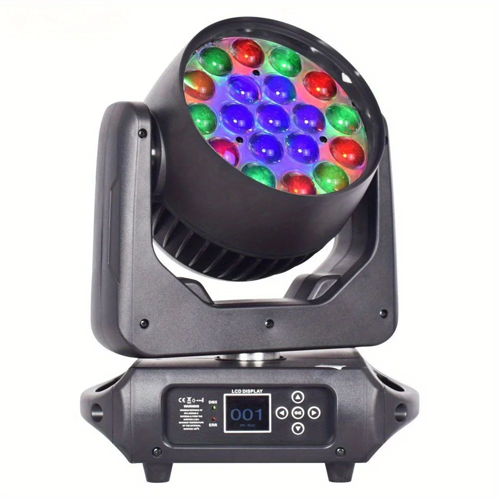 Hot Sale High Quality LED Wash Zoom 19X15W with CTO ECO Function RGBW DMX Beam Ring Effect Stage Lighting for DJ Dsico Show