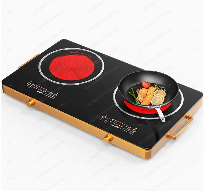 Double-head Double-stove Electric Ceramic Stove, Household Desktop High-power, Three-eye Infrared Multi-head Stove Model