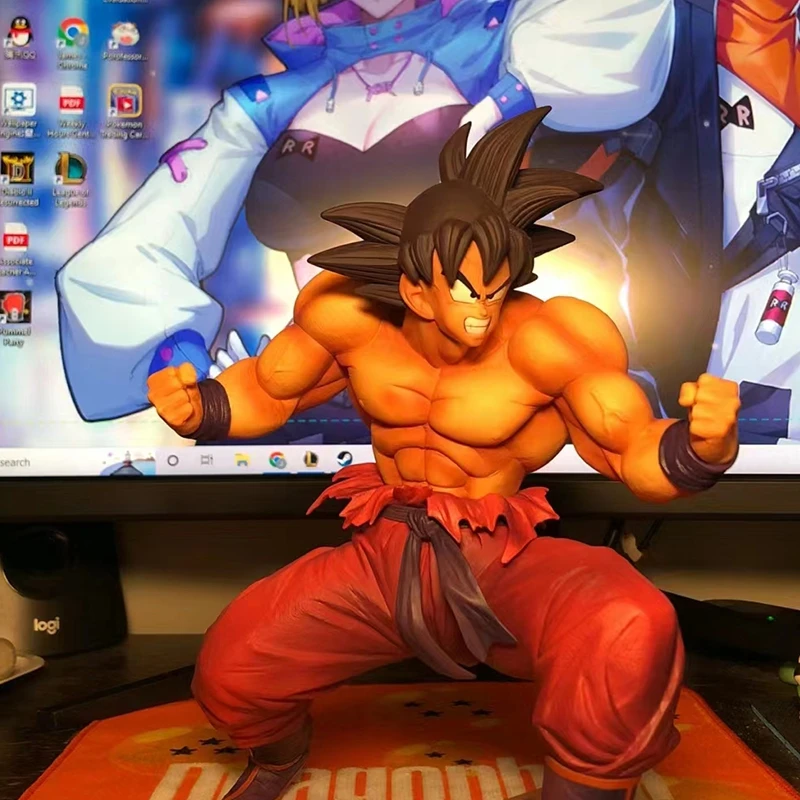 21cm Dragon Ball Z Son Goku Anime rysunek Kaioken figurka statua z pcv model kolekcjonerski ozdoby dekoracyjne zabawki prezent