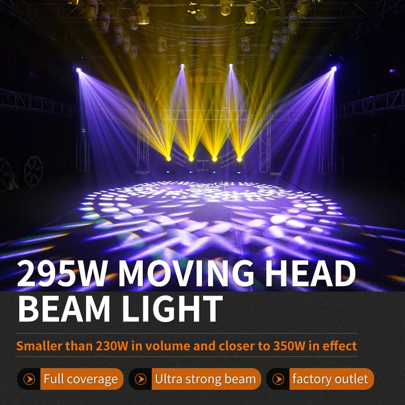 Projecteur de Lumière LED à Tête Mobile de 295W, Éclairage de ix, avec Zoom, DJ Chang