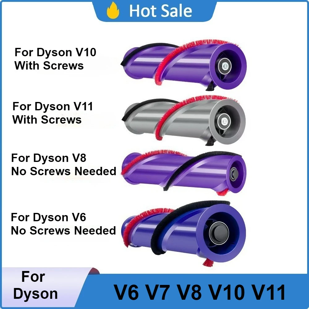 لفة فرشاة استبدال الفراغ دايسون V6 V7 V8 V10 V11 - مرفق رأس منظف المحرك المباشر بمحرك