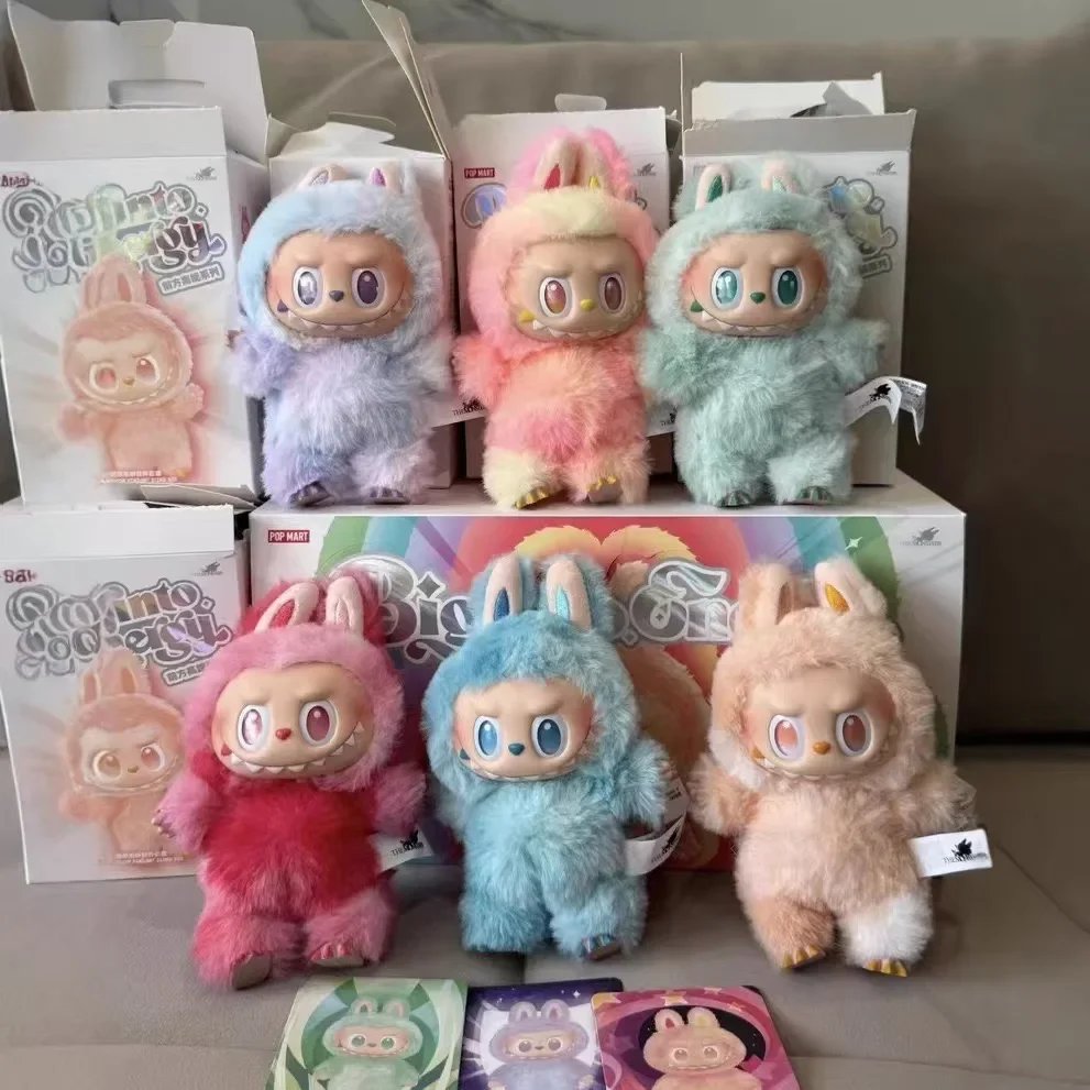 

1:1High Quality Macaron Labubu V3 Figure The Monsters Big Into Energy Series Vinyl Plush Doll Pendant Gradient Cute Gift Toy Kid