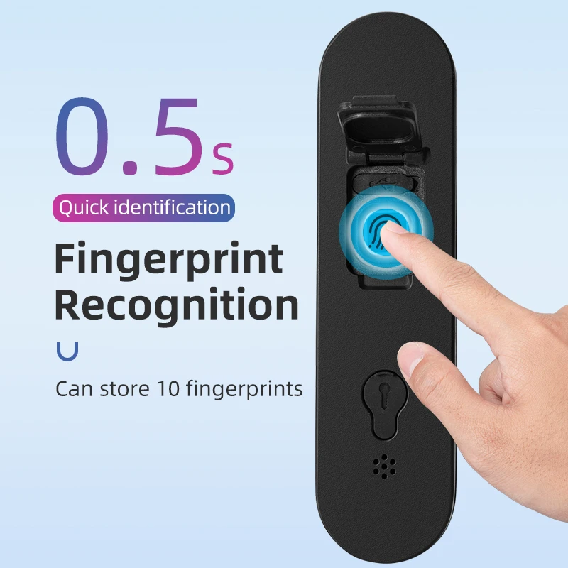 Smart Bike Lock U-Lock - Bluetooth Fingerprint, Waterproof Steel Alloy