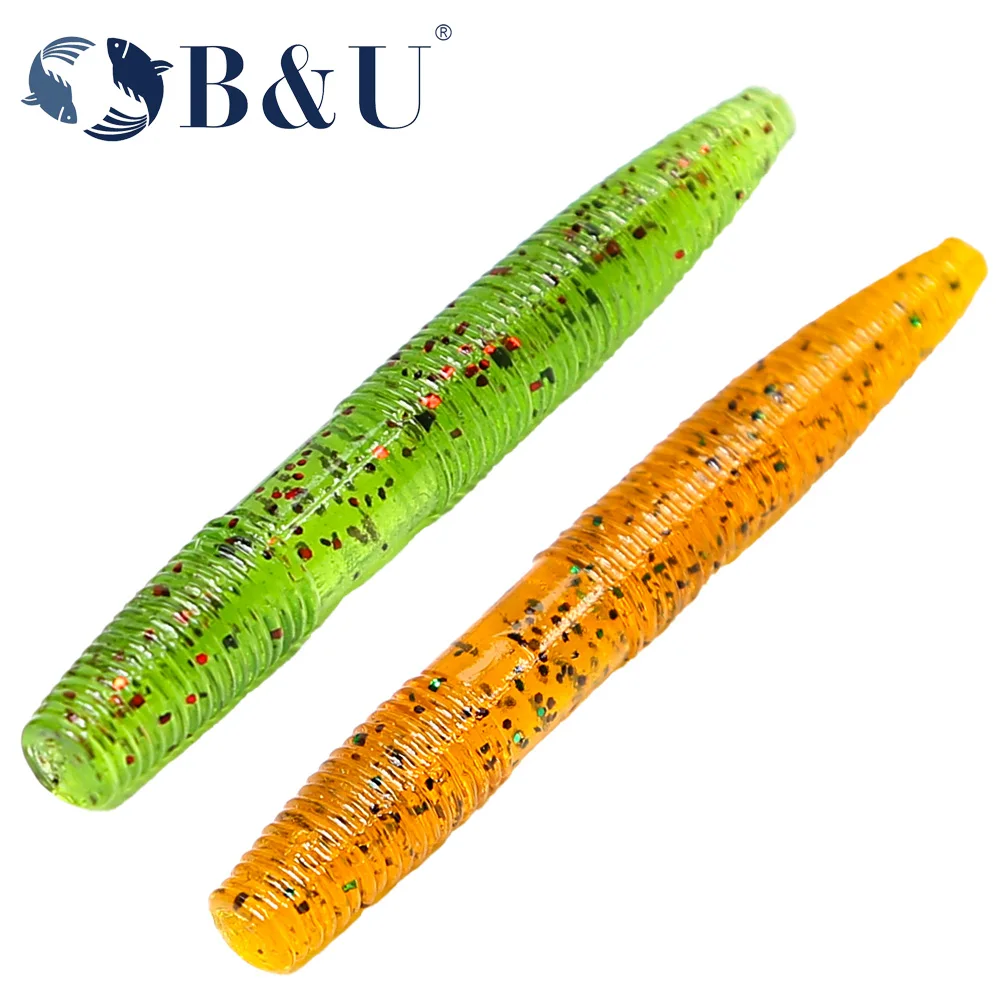 

B&U-Floating Senko Worm Silicone Baits for Perch Trout, Tpr Stickbait, Soft Plastic Fishing Lures, Artificial Bait Wobbler,