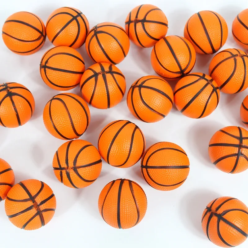 Funny 4CM Basketball Bouncy Balls Basketball Party Gifts Jumping Solid Elastic Rubber Balls Kids Boy Happy Birthday Party Favors