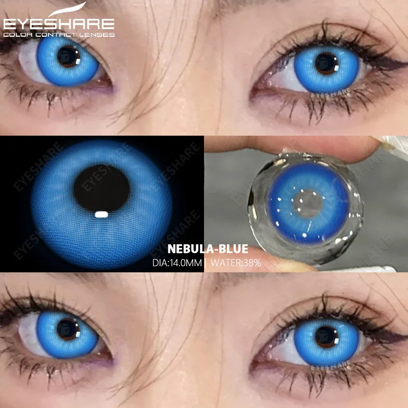 EYESHARE 1 par de lentes de contacto coloridas para Halloween, accesorios de Anime, lentes para ojos de Cosplay, lentes de contacto de colores