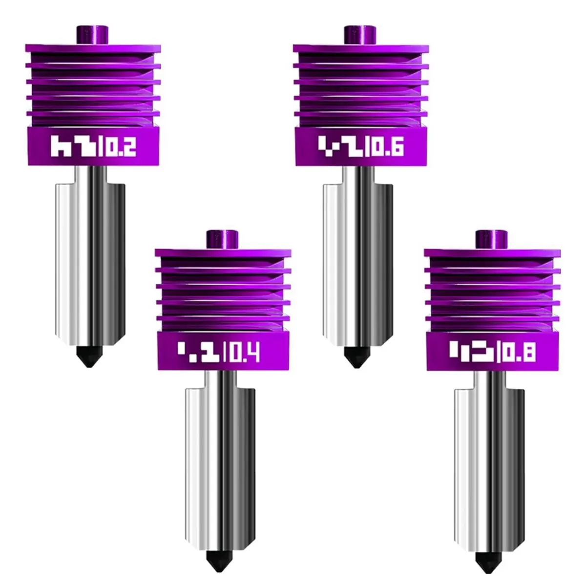 A85P 4pcs Hotend Kit with MPVD Coating High Speed Hardened Steel Nozzle for Bambu Lab P2S,H2S,H2D,A1,A1mini 3D Printers