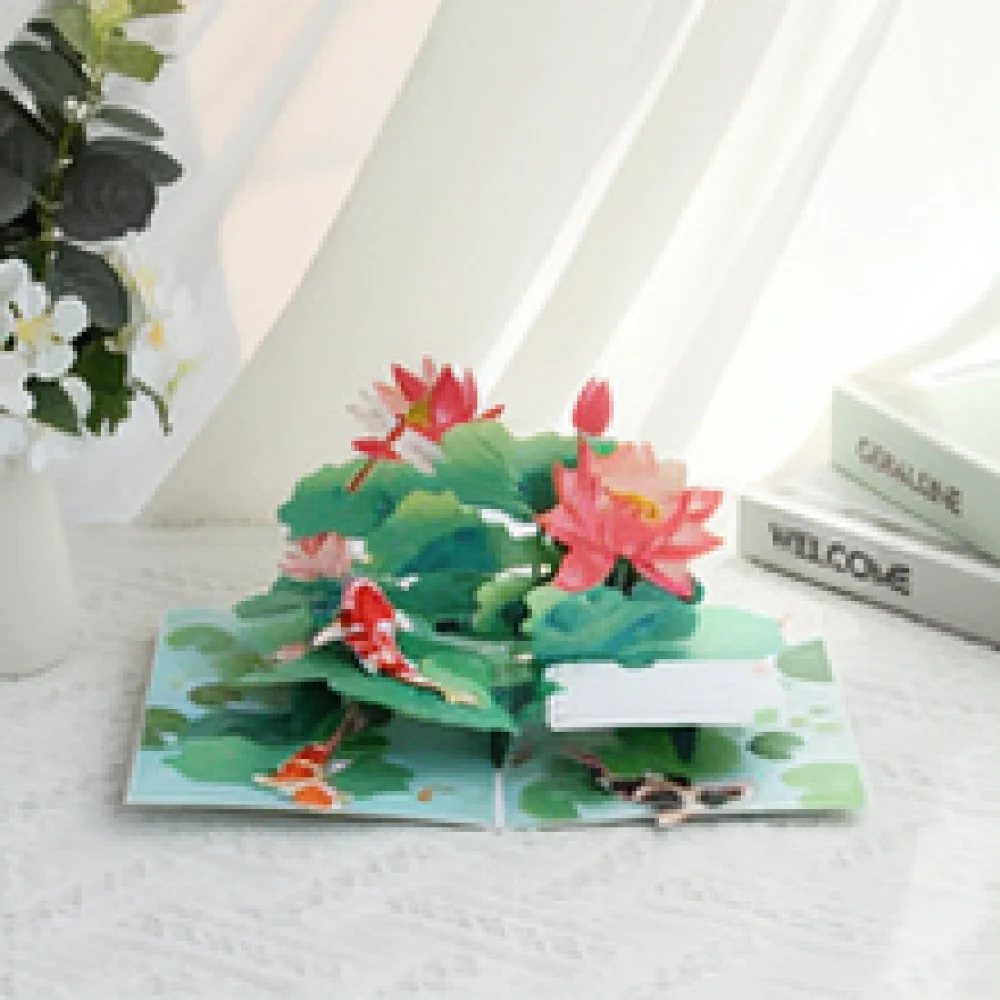 3D Pop Up Christmas Wreath Card Paper Art For For Unigift Holiday Celebration Gift Blessing Stationery Message Card