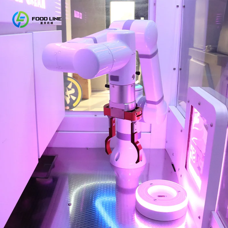 آلة بيع الآيس كريم الناعمة الروبوتية آلة بيع الآيس كريم الإيطالية الناعمة للبيع