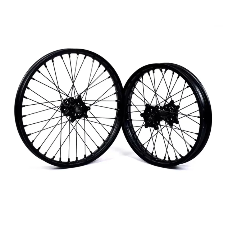 21/18 Rims Spoke Wheels For Surron Ultra Bee 2023 MX E-bike All In Black Hub