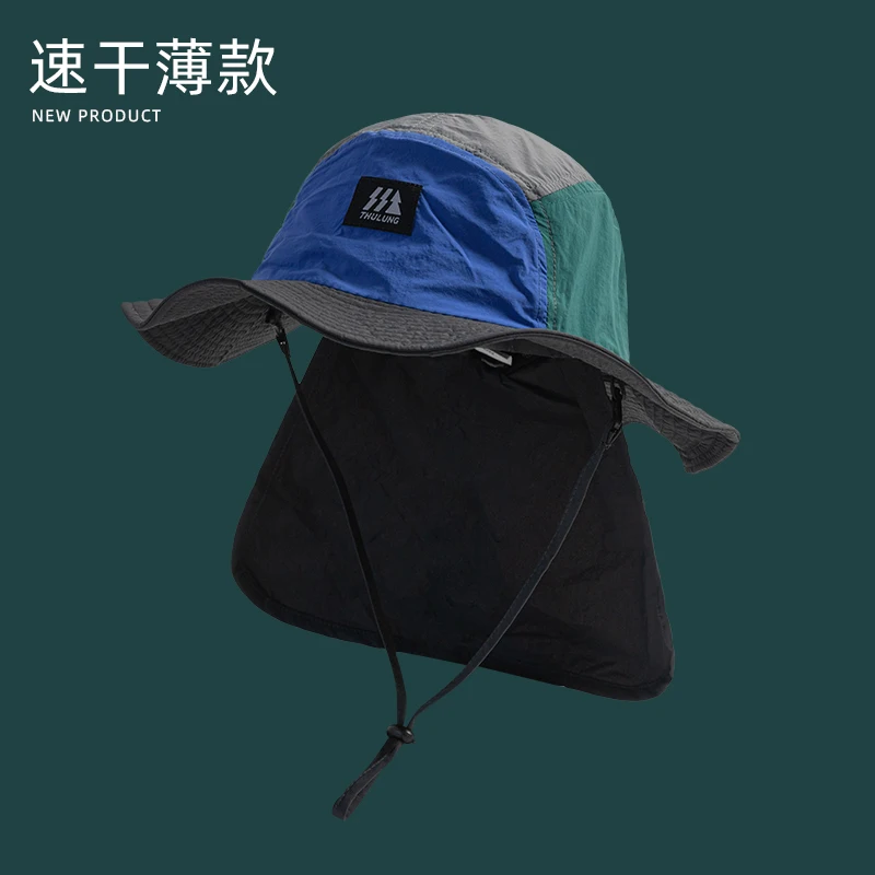 

Quick-Drying Sun Protection Hat Men's Big Brim Mountaineering Camping Fishing Hat Summer Thin Sun Protection Fisherman Hat Women