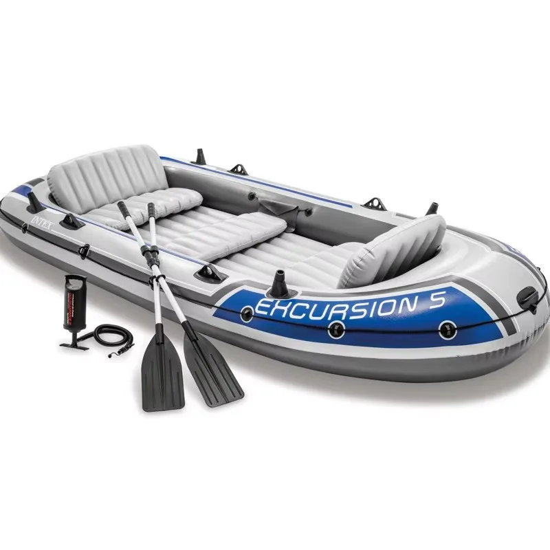YTYIN Outdoor Professional 5 Person Inflatable Rowing Boat Inflatable Kayak With Paddle For Water Sports PVC INTEX Lakes & River