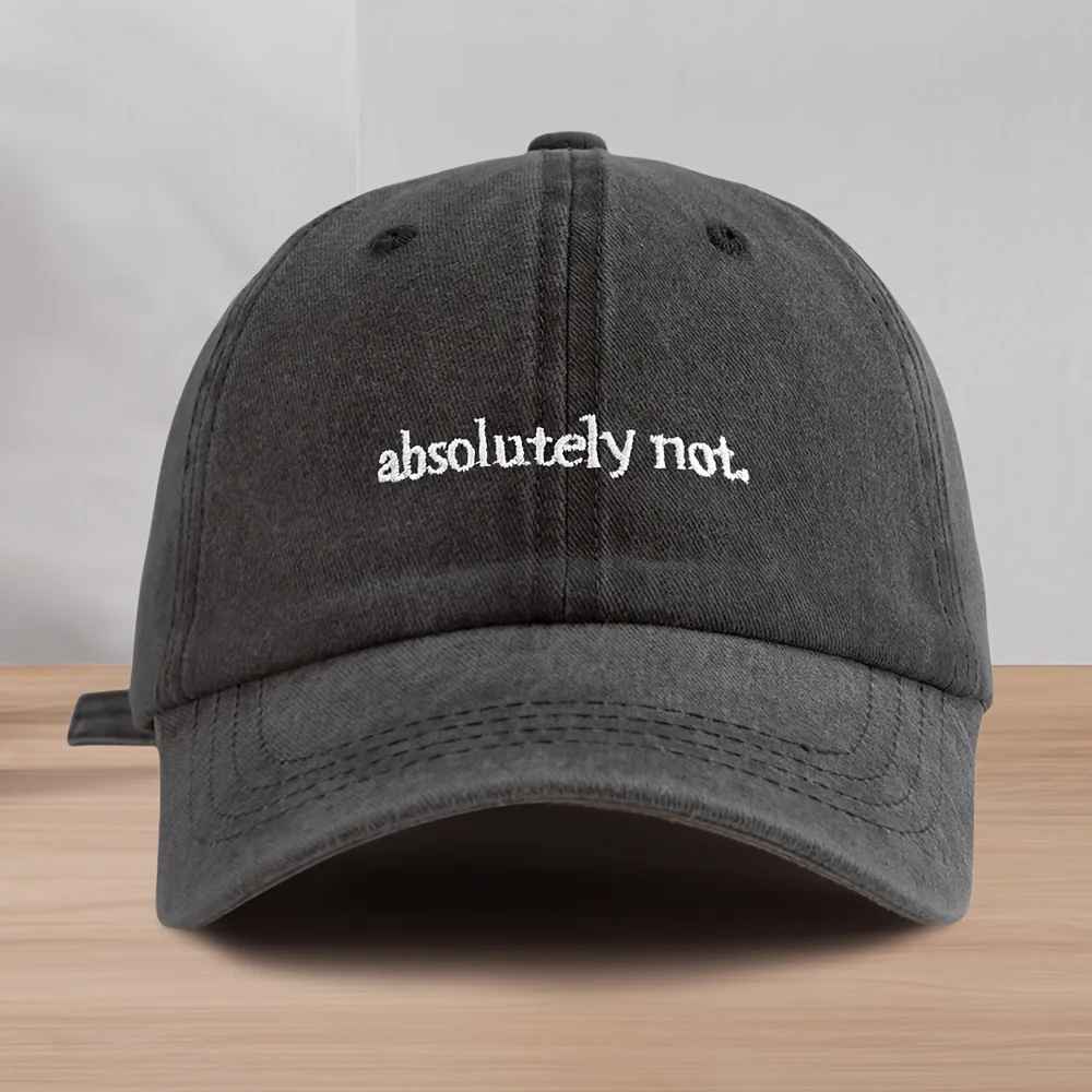 1 Retro Washed Vintage Baseballkappe mit Buchstabenstickerei für Herren, vielseitige Outdoor-Sporthüte, geeignet für Frühling und Sommer