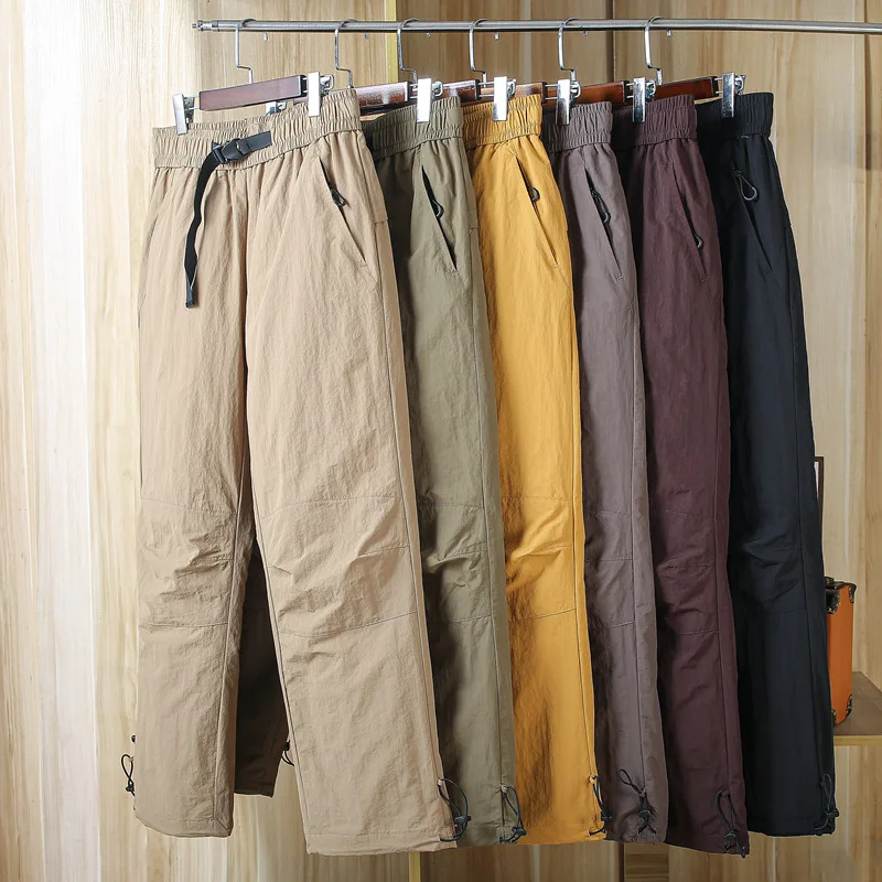 outdoor-straight-tube-down-work-pants-90-duck-down-big-fluff-warm-longs-waterproof-waist-belt-travel-ski-mountaineering-trousers