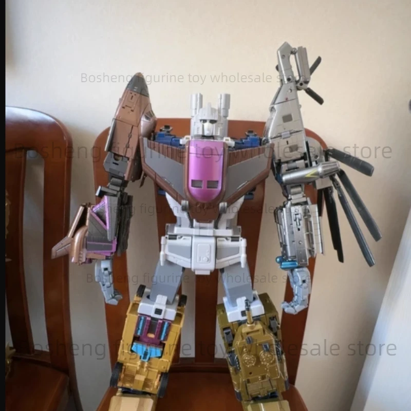 

Трансформированные игрушки ZETA ZA07 ZA-07 Metallic Bruticus 5 в 1, негабаритный сплав, нагрудная броня, команда колесников, экшн-фигурка робота