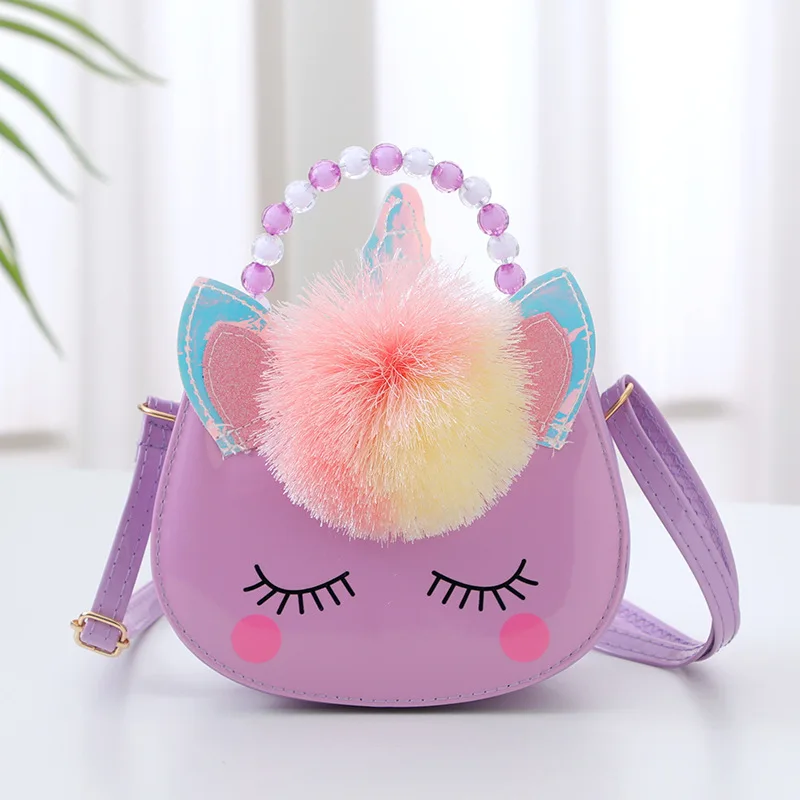 Tonlinker-Bolso de mano de unicornio para niñas, bandolera de un solo hombro, monedero de dibujos animados de Anime, novedad de 2023