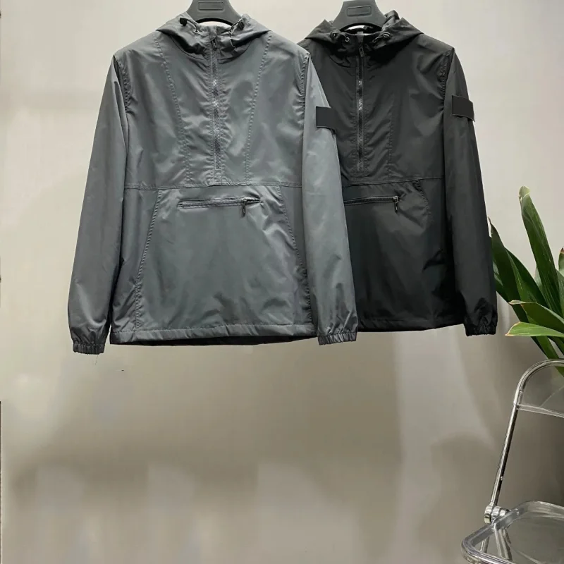 Waterproof Jacket for Men and Womenwaterproof jacket men Stone Function Pullover Half Zip Hardshell Jacket Hooded