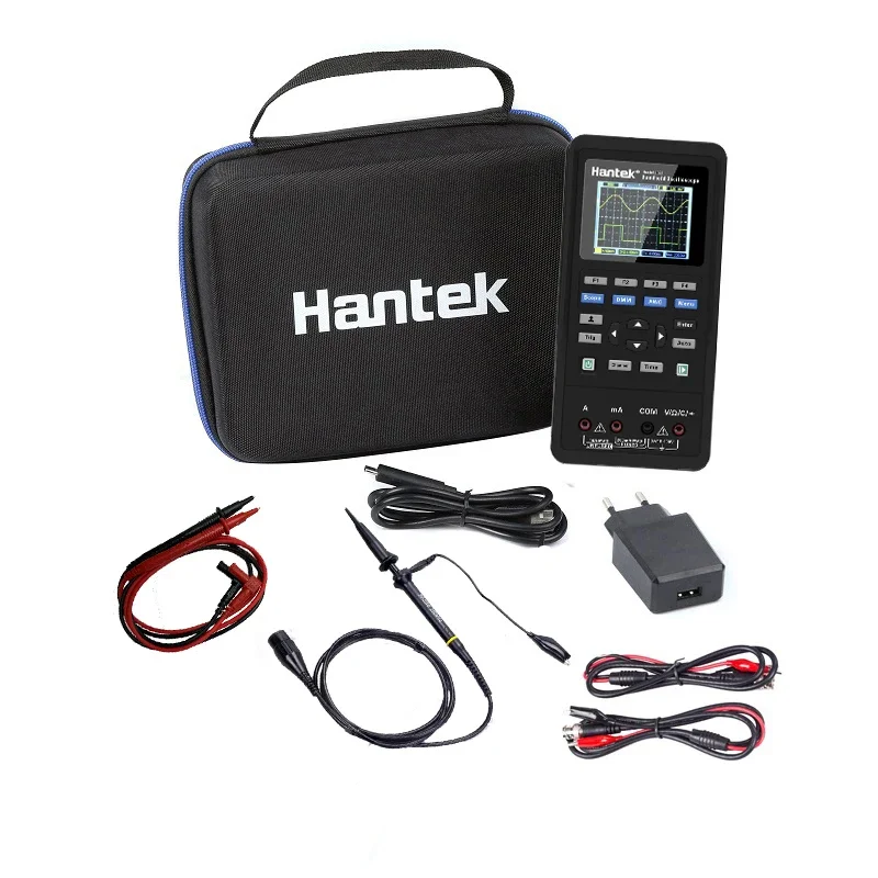 Hantek 3in1 اختبار الدقة ملتقط الذبذبات الرقمي المتعدد المحمولة USB 2 قنوات 70 ميجا هرتز شاشة الكريستال السائل اختبار متر أدوات