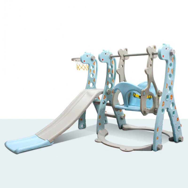 Huishoudelijke Kinderen Speelgoed Glijbaan Indoor Outdoor Familie Speeltuin Rekwisieten Cartoon Giraffe Combinatie Schommel Speelgoed Cadeau Voor Kinderen