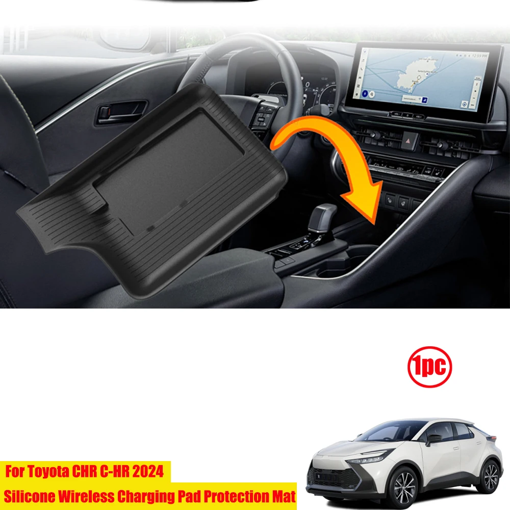 

Car Silicone Wireless Pad Protection Mat For Toyota CHR C-HR 2024+