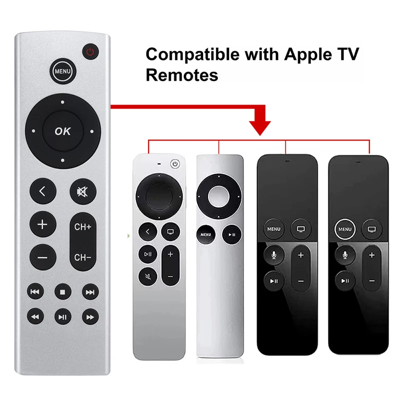 Universal Remote Control Replacement For Apple TV 4K/HD A2169 A1842 A1625 A1427 Without Voice