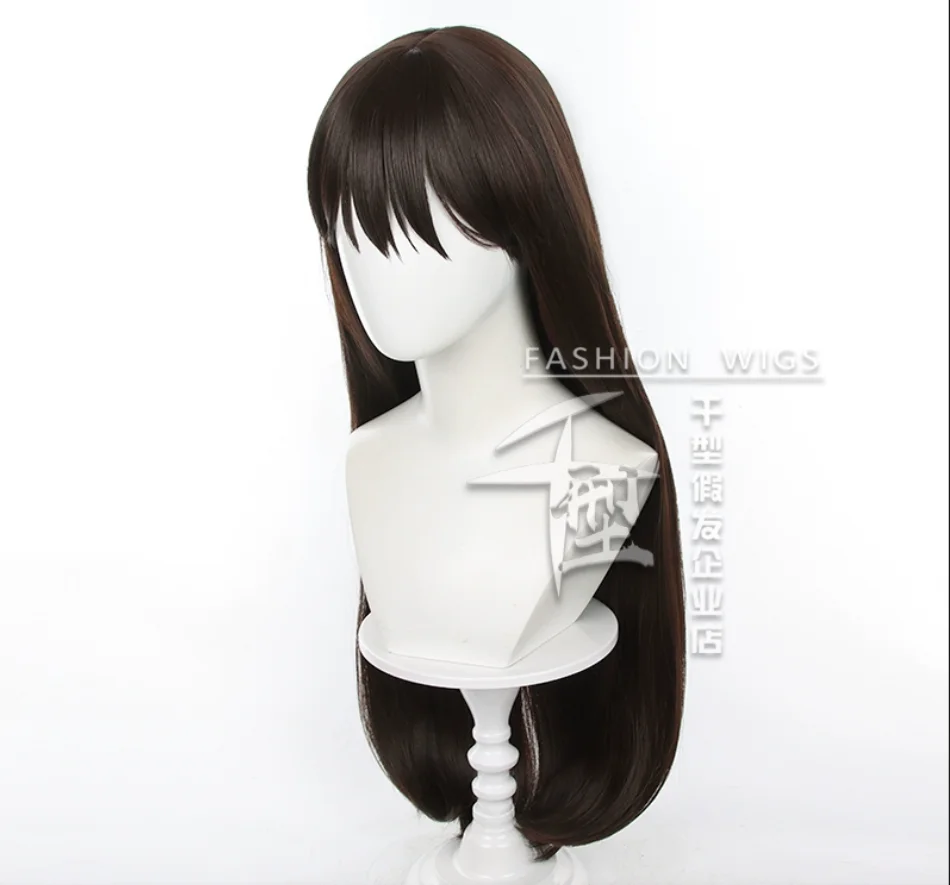 Perruque brune longue et droite pour Cosplay BanG Dream! C'est MyGO Costume femmes longues perruques de cheveux de fête douces Anime avec frange