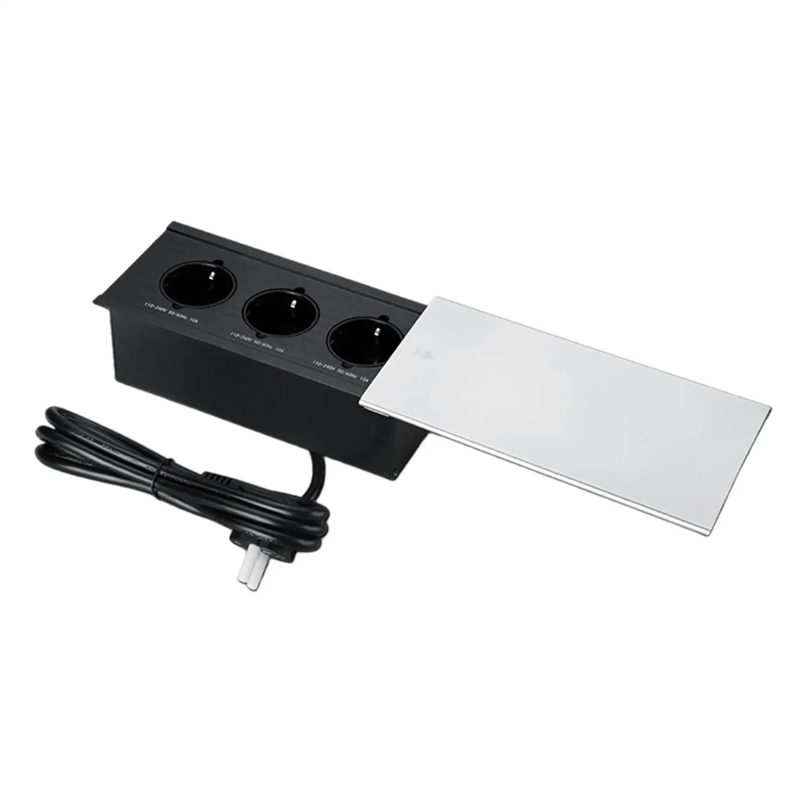 European Recessed Power Strip Flush Mount 15W Fast Charging USB Port Electrical Outlet Extender for Table Furniture Home Desk