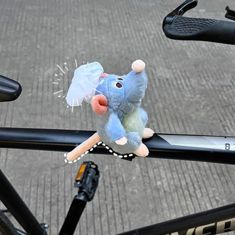 2024 New toy Ratatouille King bike accessory Party decoration doll children's mountain road bike frame cute riding pendant gift